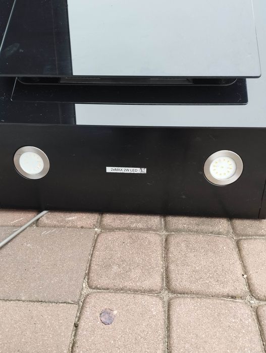 Cooke&Lewis Okap Kominowy 60 Cm Szklany Czarny