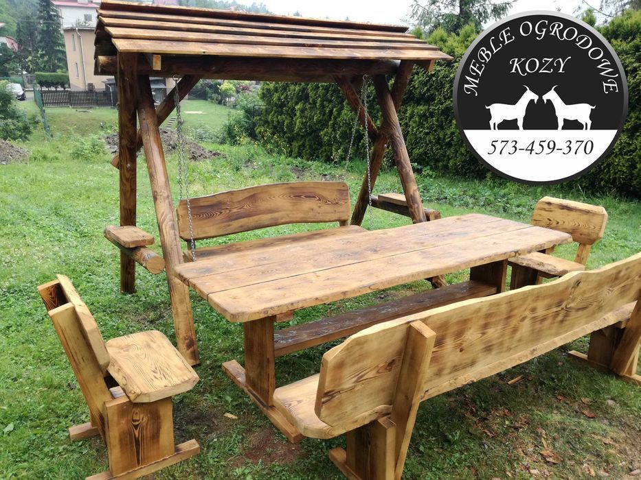CENY DO KOŃCA LUTEGO! Meble ogrodowe drewniane góralskie Lite drewno