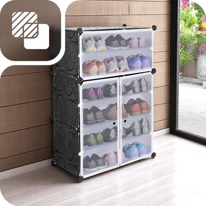 ORGANIZER modułowy na buty czarny 6 półek 95cm