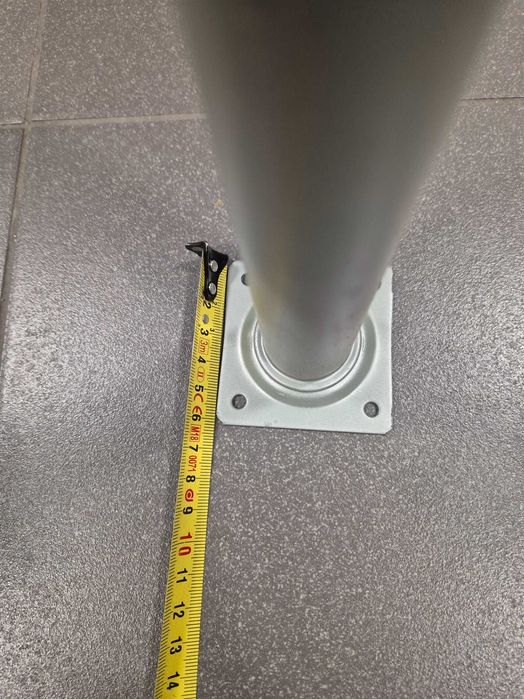 Noga meblowa szara/stalowa 3cm średnicy 80cm długości.