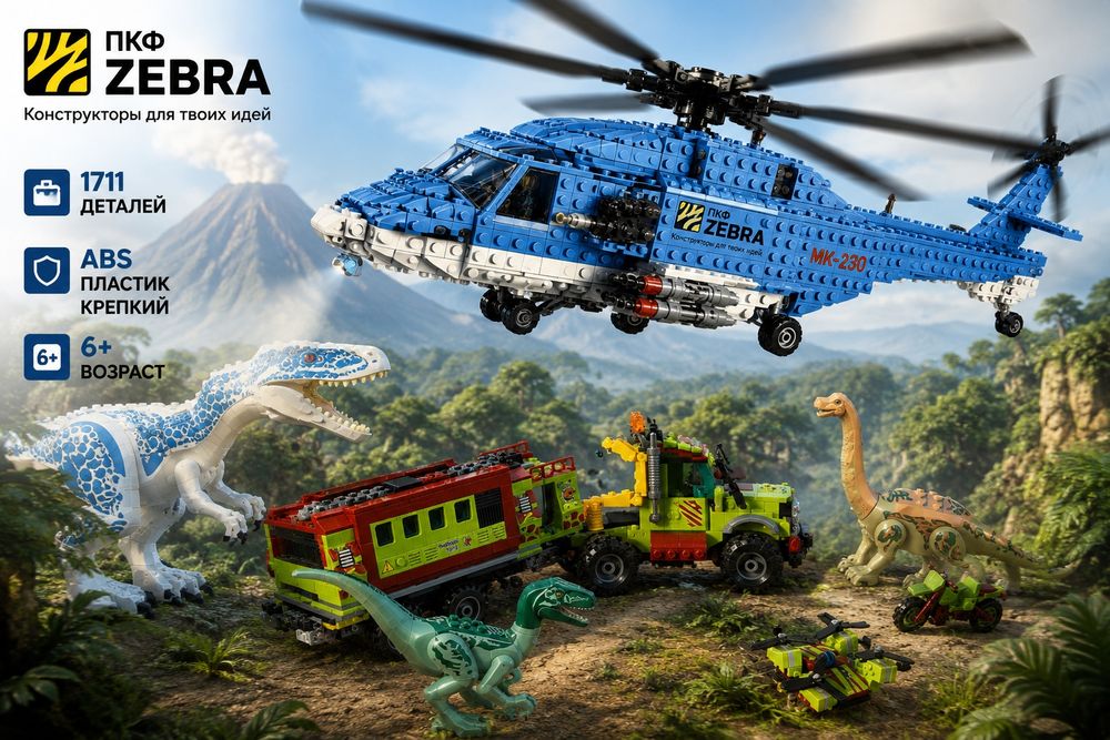 Конструктор большой вертолёт 1711 деталей Lego Toylinx: 1 900 грн