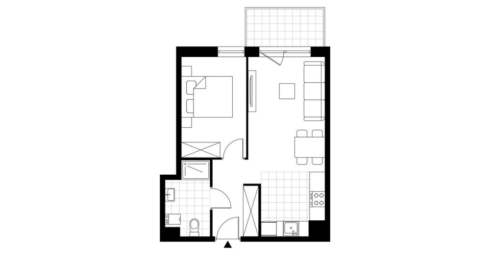 2-pokojowe mieszkanie 39m2 + balkon Bezpośrednio