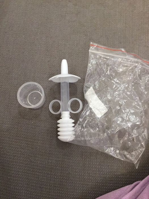 Дозатор для лекарства пластиковый шприц детский в виде соски