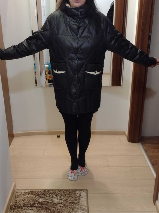 Kurtka jesienna pikowana. Oversize. Rozmiar M.