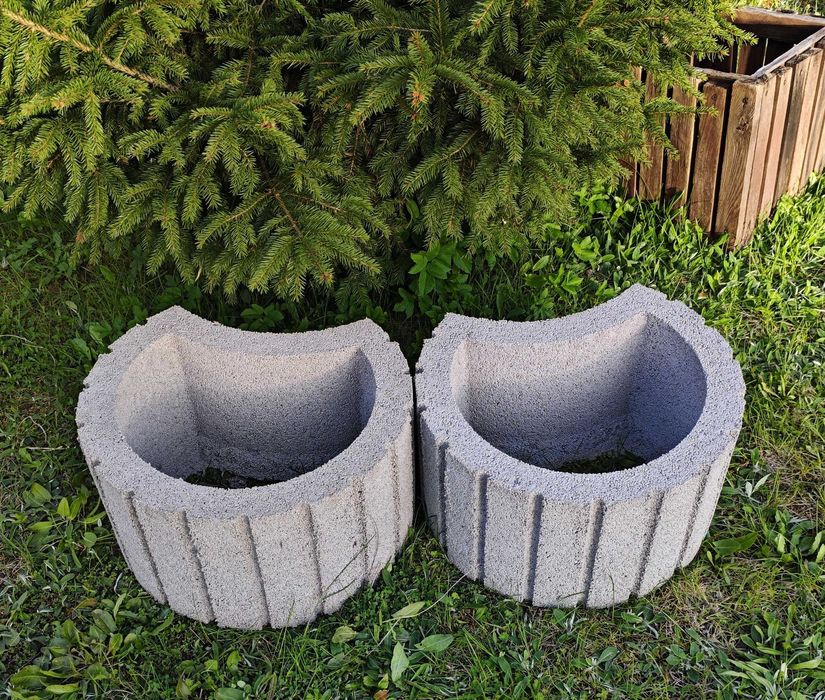 Półksiężyc 45x35x25 Gazony Ogrodowe Gazon Betonowy Donica PRODUCENT