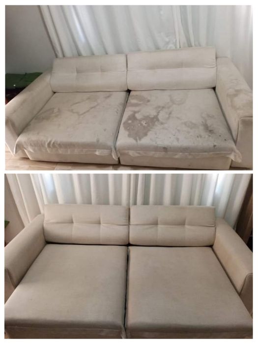 Limpeza e higienização de sofás colchões carpetes e outros