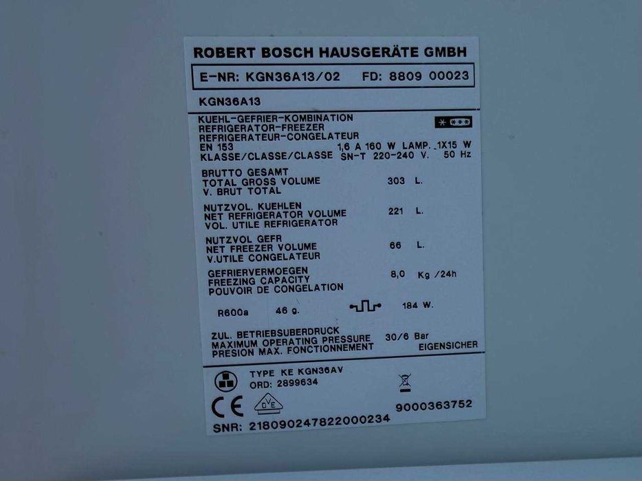 Холодильник б/в BOSCH 185/60/60 Білий No Frost #08261