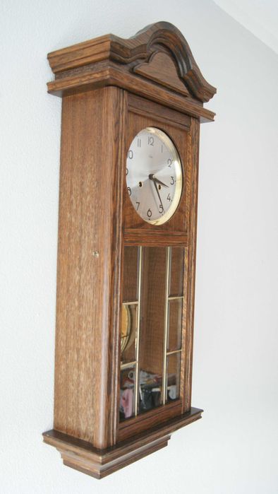 176 Zegar wiszący mechaniczny Franz Hermle Jeka lata 80