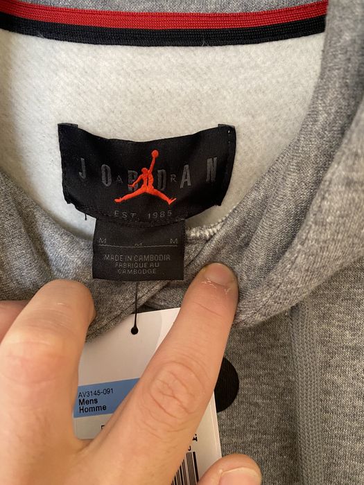 Sweatshirt cinzenta air jordan nike NOVA