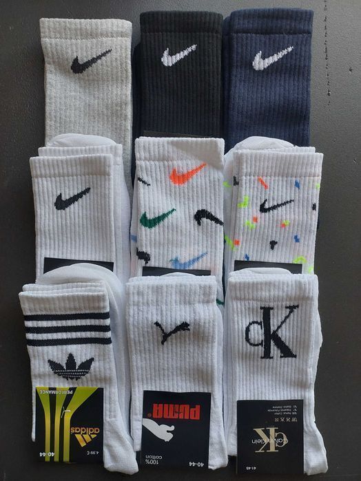 Шкарпетки Найк/Adidas/Пума/Келвін. Мужские высокие/длинные носки