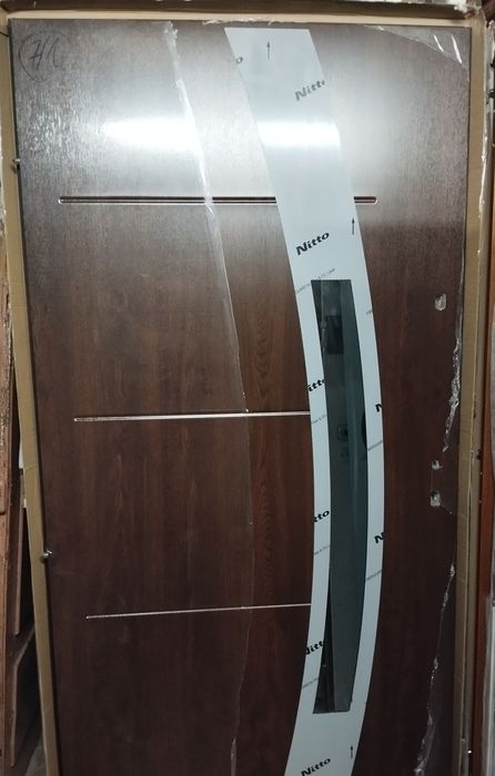 Nowe Drzwi zewnętrzne metalowe,przeszklone,kpl