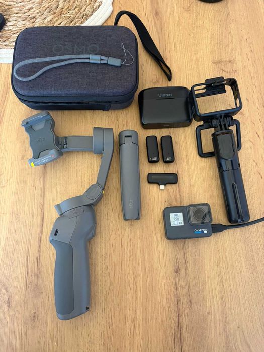 GoPro HERO6 Black + DJI Osmo Mobile 3 + Microfone Ulanzi