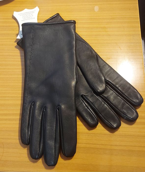 Rękawice skórzane damskie czarny
