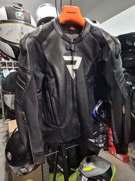 kurtka skórzana REBELHORN VELOCE BLACK/WHITE      48,50,52,54,56,58,60