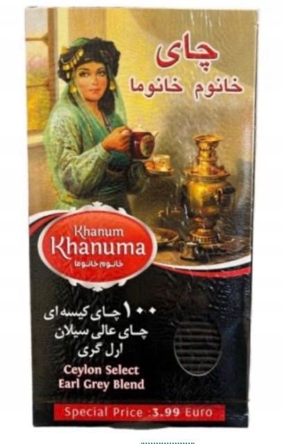 Herbata czarna earl grey Irańska Khanum 100t