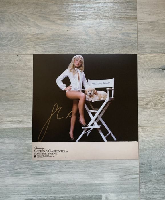 Sabrina Carpenter Mans Best Friend Poster Autografado