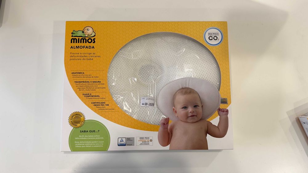 Almofada Mimos Anti Plagiocefalia Tamanho S 36-46 cm + Fronha