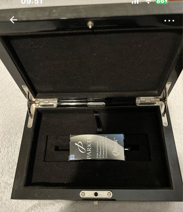 Caneta Parker duofold presidential esparto sterling silver