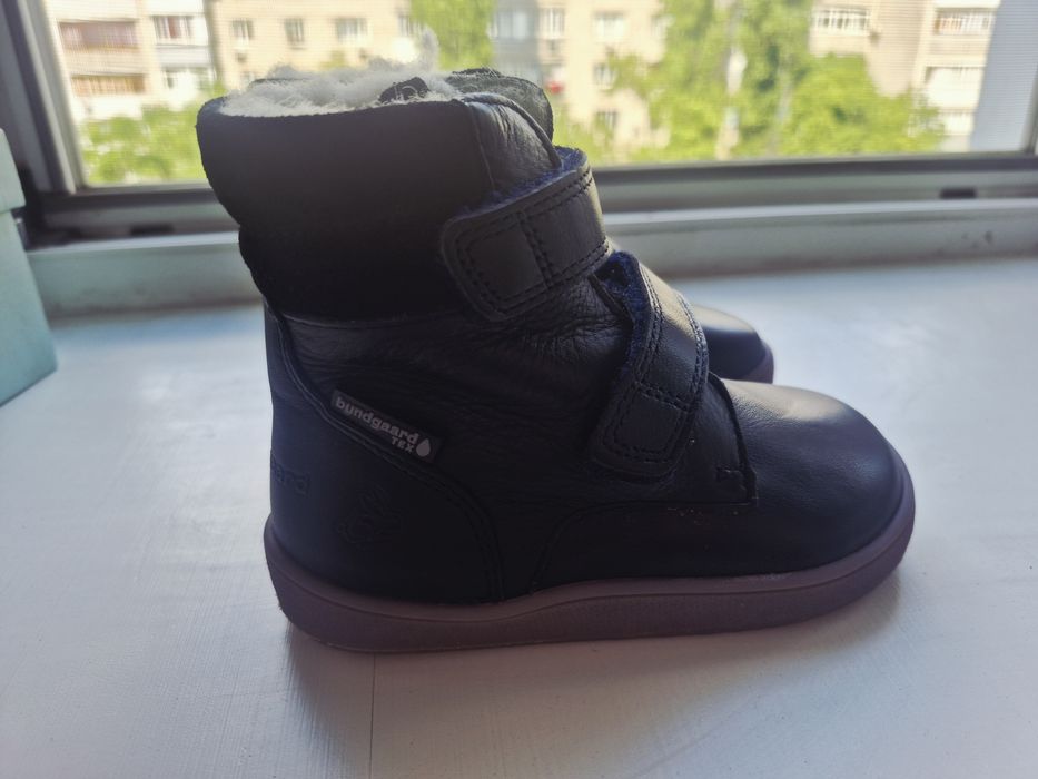Зимові дитячі бути сапожки ботінки  Barefoot Bundgaard (еко-шкіра, шерсть, мембрана TEX)