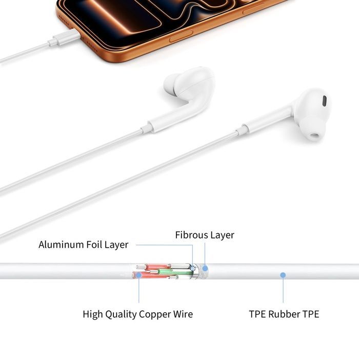 Tech-Protect UltraBoost Mini jack earphone core G3 white