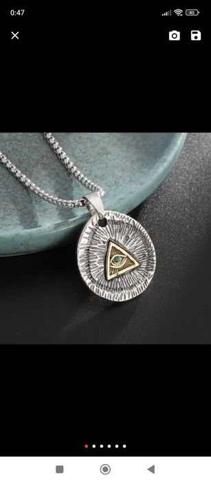 Łańcuszek męski iluminaci wolnomularstwo 2024. n71