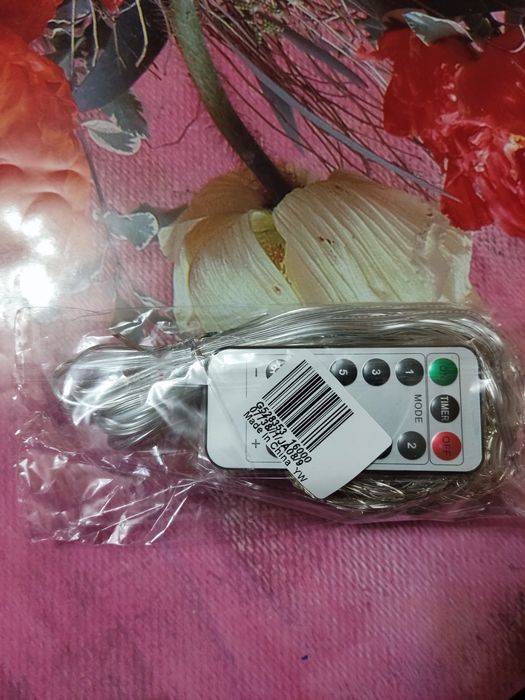 Гирлянда штора, водопад 3×3м, usb. Белая.