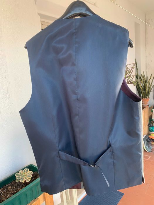 Colete de Fato Masculino Primark Cinzento – Tamanho M – Excelente Estado