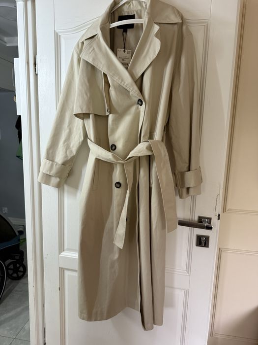 Nowy plaszcz dlugi klasyczny trencz oversize prochowiec zara