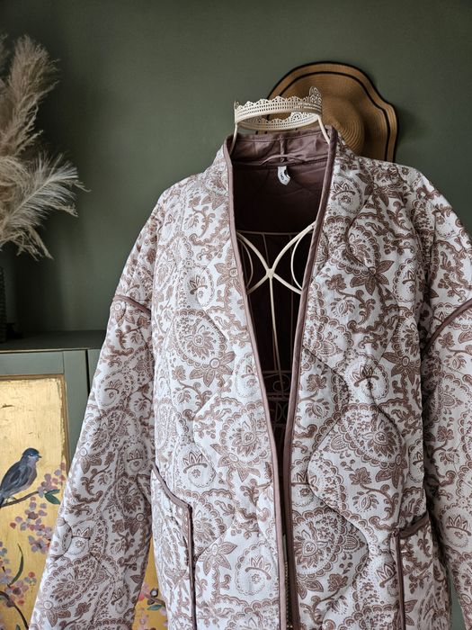 Unikatowa Boho Kurtka damska Pikowana ONLY L Oversize Paisley Narzutka