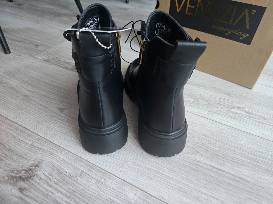 Skórzane botki trapery damskie Venezia r.38