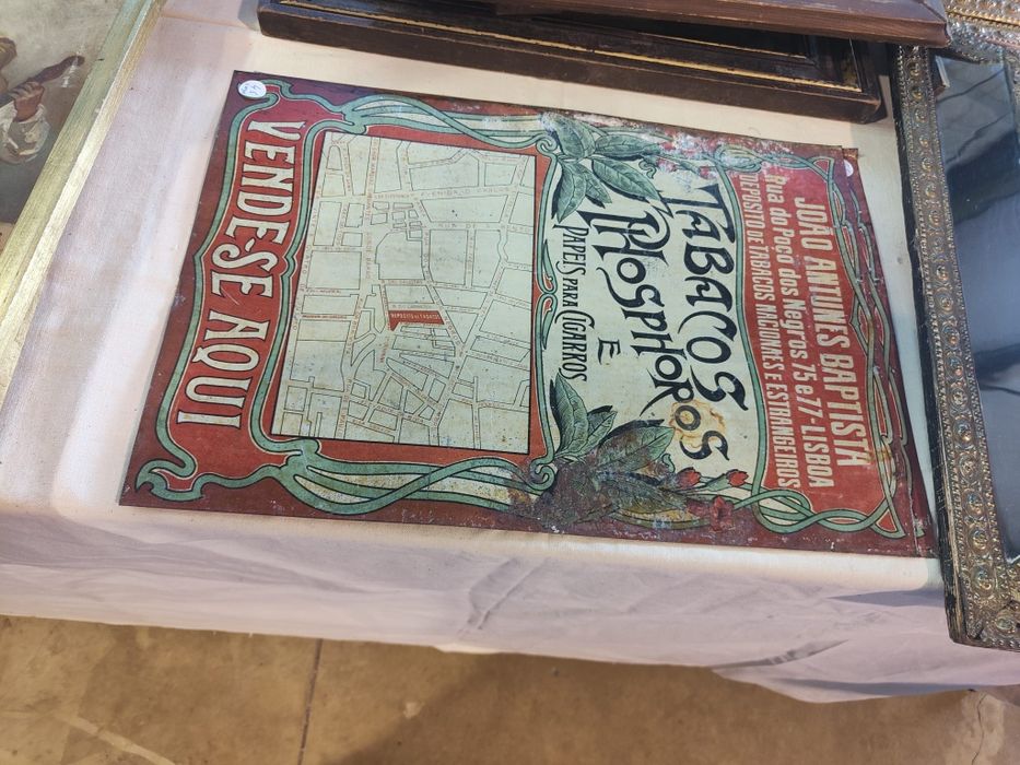 Chapa publicitária antiga Tabaco