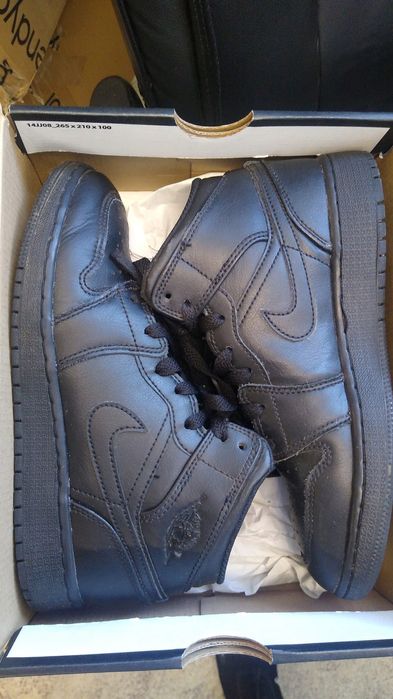 Nike Air Jordan 1 Mid 37,5 Buty Damskie Skórzane Czarne T493