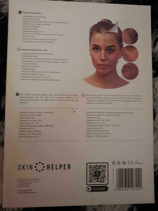 Urządzenie na zmarszczki, termoterapia i masaż - Skin Helper