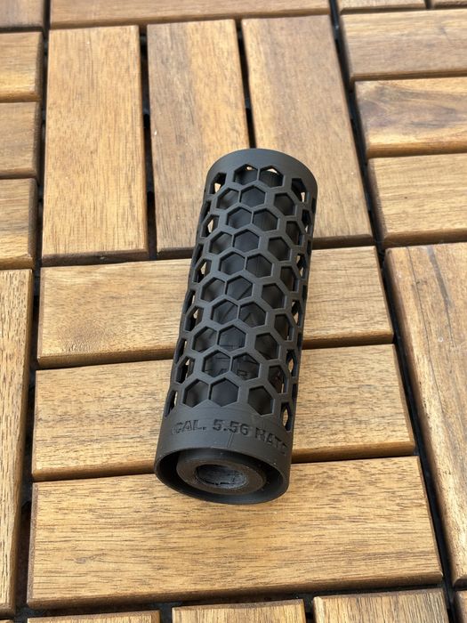 Supressor airsoft 48 mm x 130 mm rosca m14 x 1 esquerda