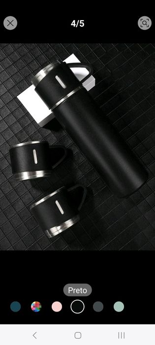 Garrafa térmica com 3 chavenas