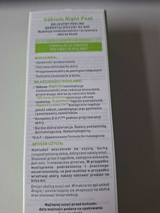 Bioderma Sebium Night Peel dermatologiczny peeling na noc 40 ml