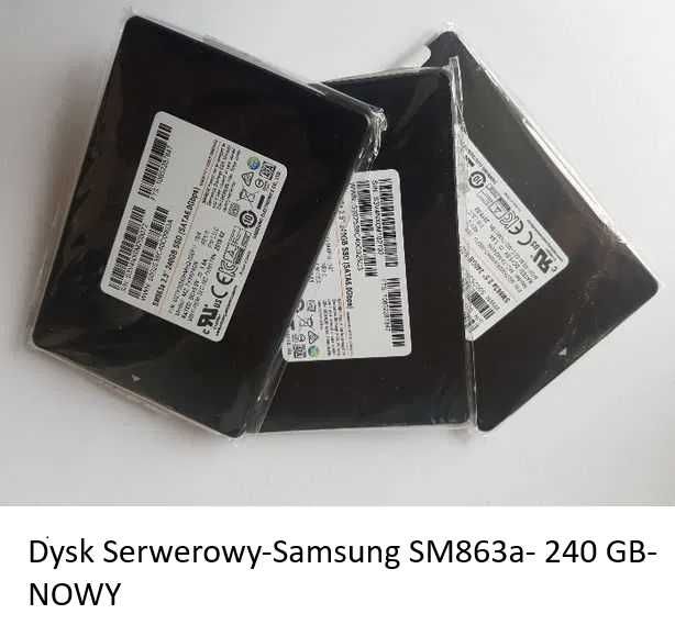 Nowy, zapakowany Dysk SSD Samsung SM863a. MLC OEM- Serwerowy -240gb