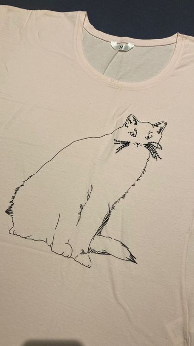 Bluzka z kotem  damska - rozm.M