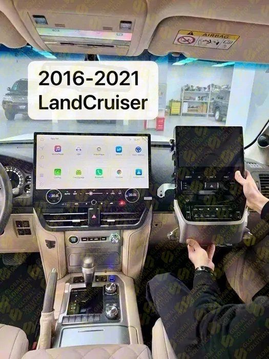 Android магнітола для Toyota Land Cruiser 200 2008–2021, Android 13, CarPlay, QLED