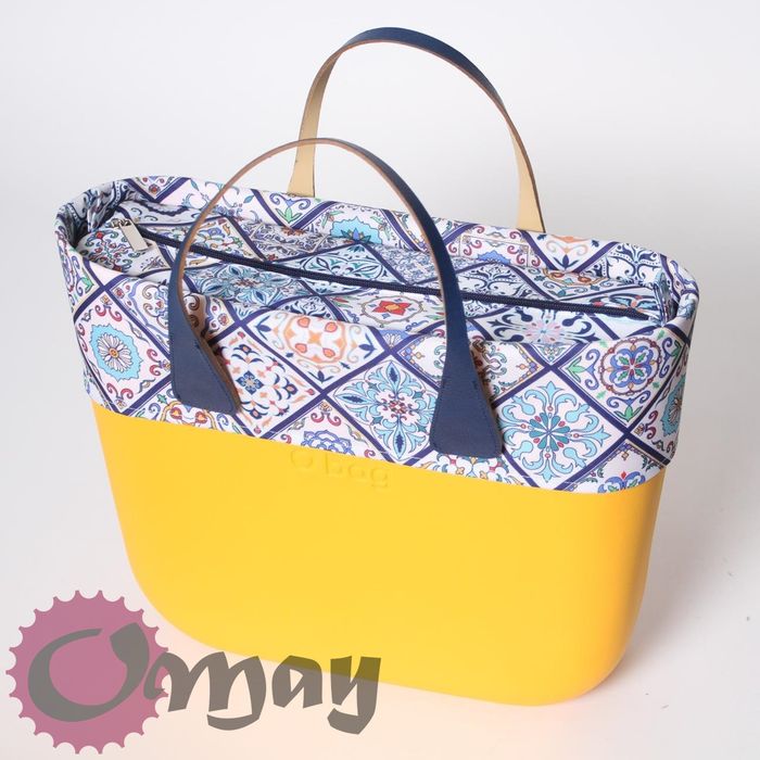 Granatowy organizer do OBAG STANDARD i OPASKA kafelki niebieskie OMAY