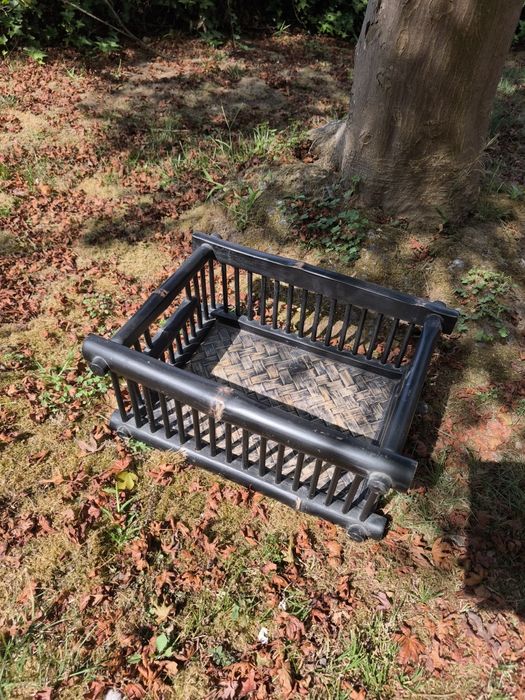 Cesta de bambu, preta