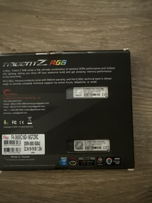 Pamiec ram DDR4 G.Skill 3600 CL16 2x8Gb