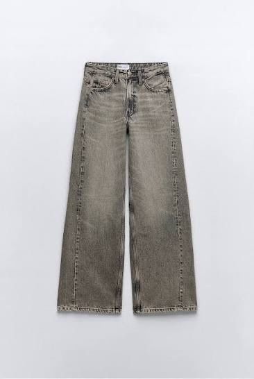 Широкі джинси Zara сірі