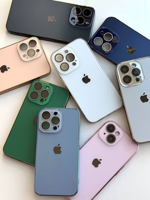 Чехол стеклянный на iPhone 14 Pro Max чохол айфон про макс (всі)