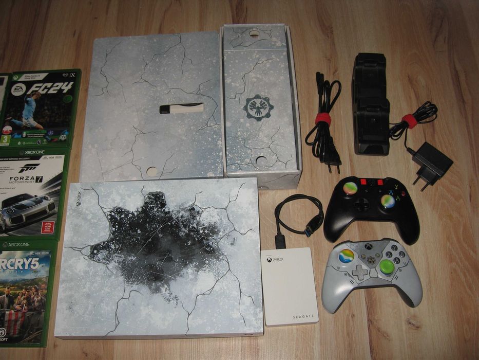 Konsola Xbox One X Gears 5 oryginał plomba 5TB full zestaw gry