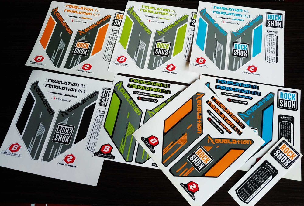 Наклейки для велосипеда Rock shox Revelation. Rock shox Totem. Dart