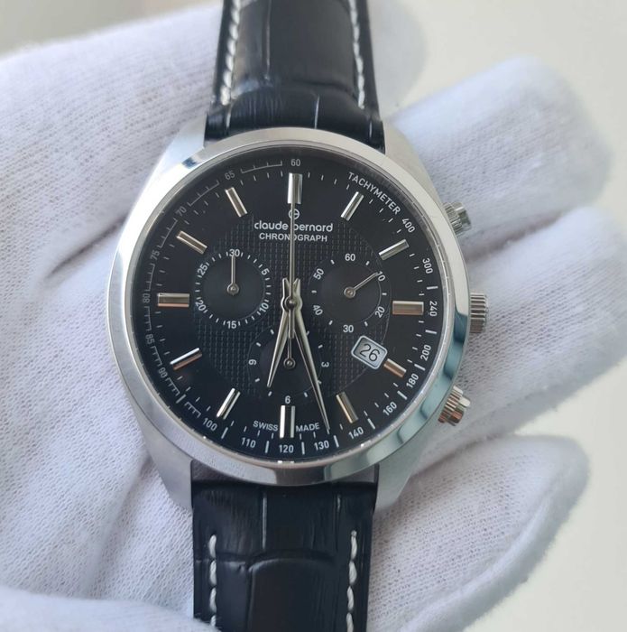 Чоловічий годинник Claude Bernard 10246 3 nin Chronograph 42mm Swiss