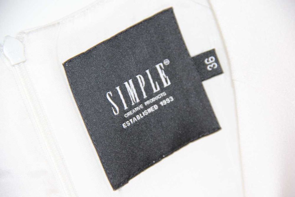 SIMPLE biała sukienka suknia 36 S ślub ślubna komunia xs 34