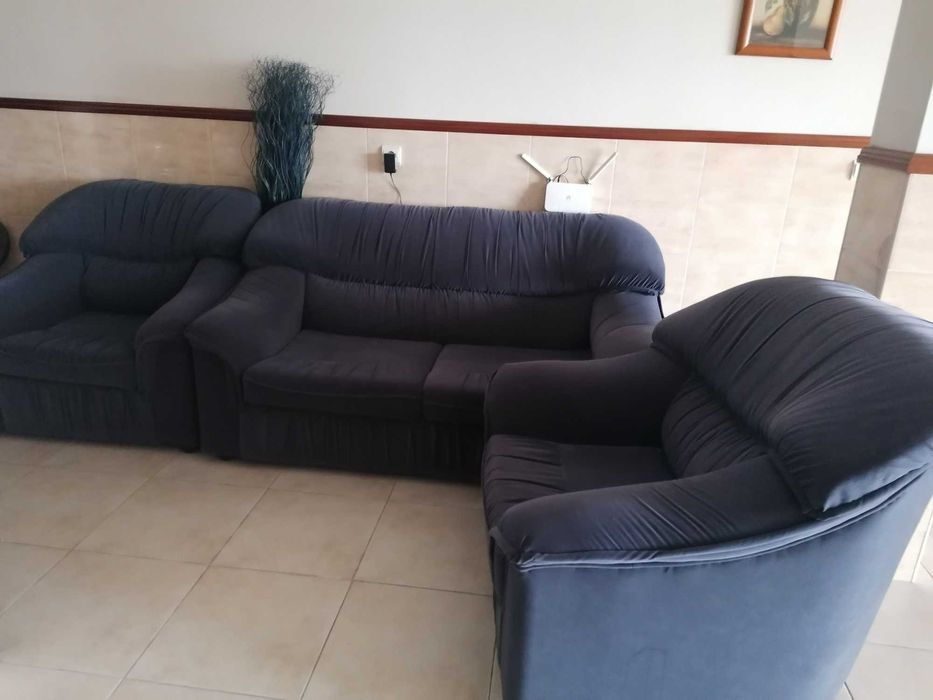 Conjunto 3 Sofás em tecido