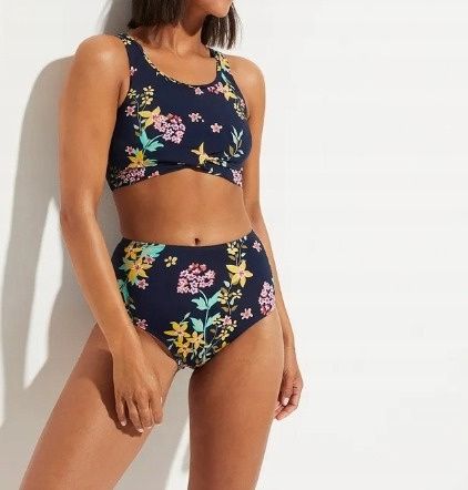 B.P.C bikini granatowe w kwiaty r.46
